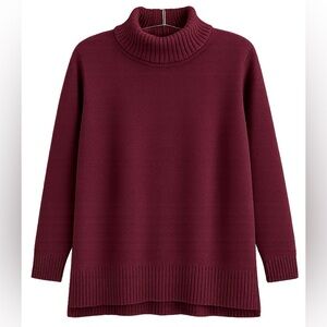 Beautiful Joan Rivers Raspberry Purple Pink Large Women’s Turtlneck Sweater